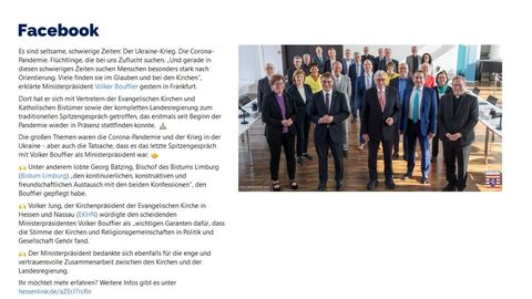 Facebook-Post vom 04. Mai 2022