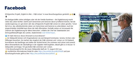 Facebook-Post vom 08.07.2022