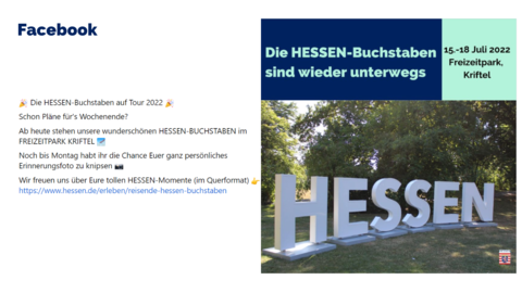 Facebook-Post vom 15. Juli 2022