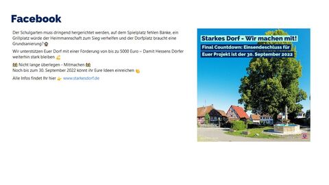 Facebook-Post vom 10. September 2022