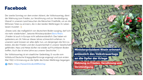 Facebook-Post von Sonntag, 13. November 2022 um 09:35