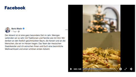 Facebook-Post von Sonntag, 27. November 2022 um 09:06