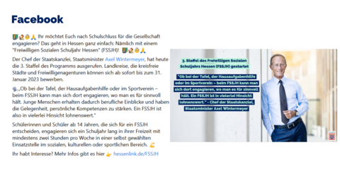 Facebook-Post von Freitag, 9. Dezember 2022 um 11:20