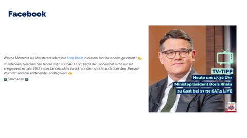 Facebook-Post von Donnerstag, 29. Dezember 2022