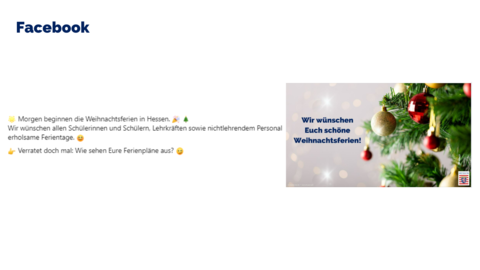 Facebook-Post von Mittwoch, 21. Dezember 2022