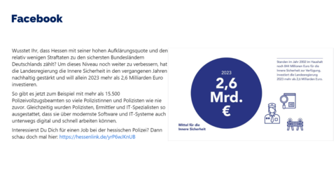 Facebook-Post vom 24.04.2023