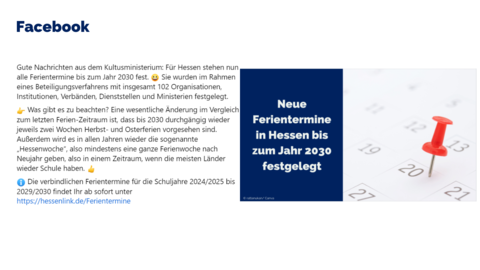 Facebook-Post vom 16.05.2023