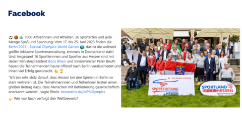 Facebook-Post vom 17.05.2023