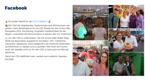 Facebook-Post vom 27. Juni 2023