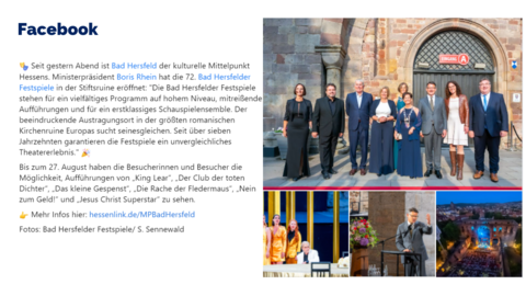 Facebook-Post vom 01. Juli 2023