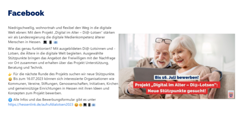 Facebook-Post vom 06. Juli 2023