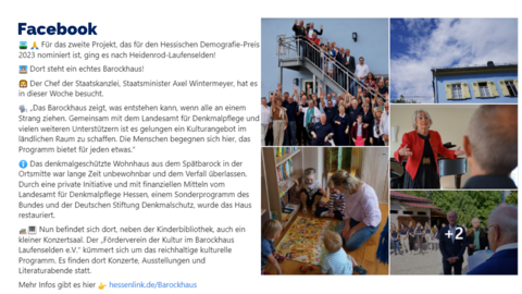 Facebook-Post vom 22. Juli 2023