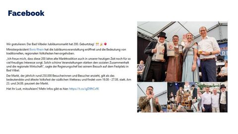 Facebook-Post vom 21. August 2023