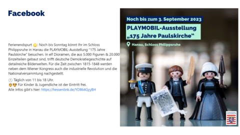 Facebook-Post vom 30. August 2023