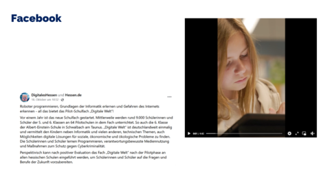 Facebook-Post vom 18. Oktober 2023