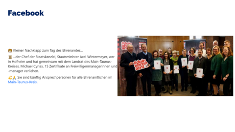 Facebook-Post vom 06. Dezember 2023