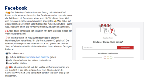 Facebook-Post vom 20. Dezember 2023