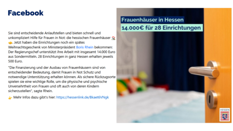 Facebook-Post vom 28. Dezember 2023