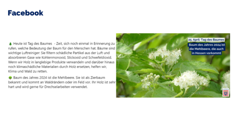 Facebook-Post vom 25. April 2024