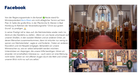 Facebook-Post vom 12. Mai 2024