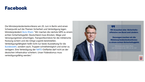 Facebook-Post vom 10. Juni 2024