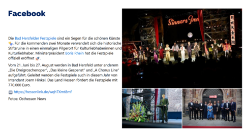 Facebook-Post vom 22. Juni 2024