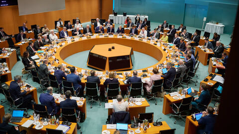 Ministerpräsidentenkonferenz am 20. Juni in Berlin: Auftakt der Besprechung mit Bundeskanzler Scholz im Bundeskanzleramt