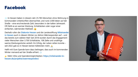 Facebook Post vom 16. November 2024