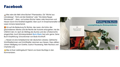 Facebook-Post vom 23. April 2025