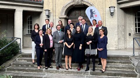 Justizministerinnen und Justizminister der Länder und Bundesjustizminister Marco Buschmann auf der Justizministerkonferenz
